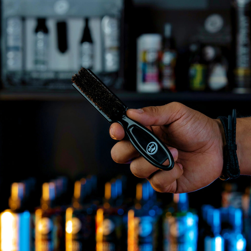Rolda - Barber Brush For Fades | Boar Bristles, Fade & Beard Brush, Remove Excess Hair