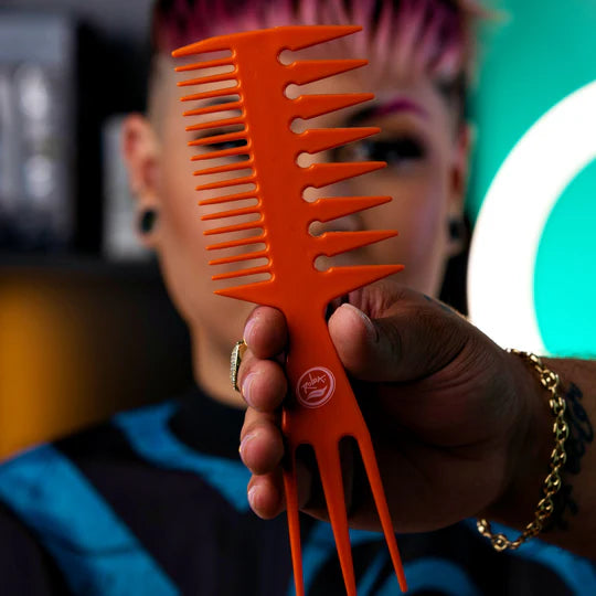 Comic Fish Comb Rolda - Barber Hair Multi-Styling Pick Fish Comb | 3-in-1 Fish-tail Bo ...