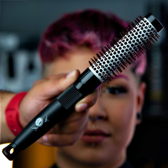 Rolda - Men's Barber Round Blow Drying Hair Brush | Anti-Static, High Heat Resistant