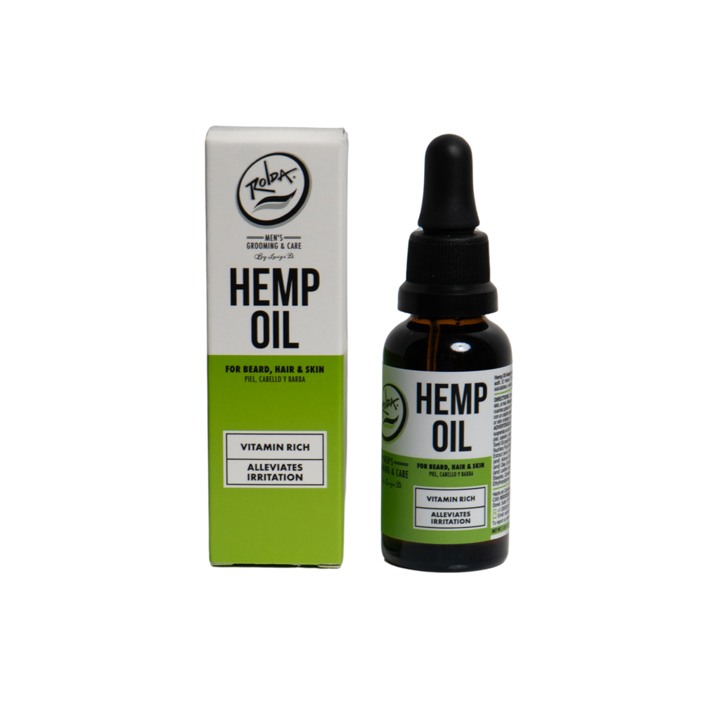 Rolda - Hemp Oil For Beard Hair | Ideal For Sensitive Skin, Antioxidant Rich, Fight Dry & Itchy Beard, Non-greasy, Organic Extract