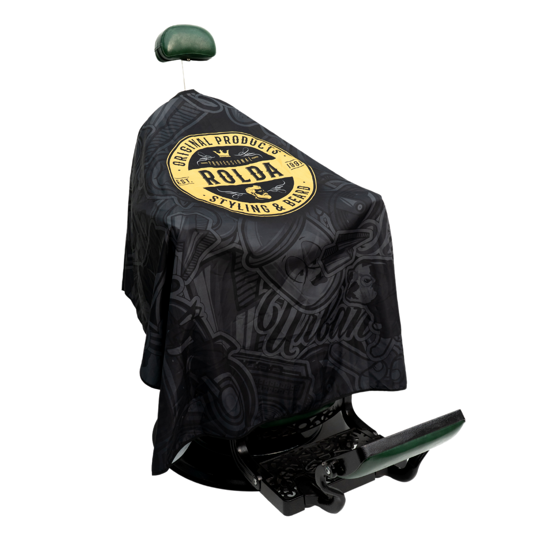 Rolda - Professional Barber Capes | Hair Cutting Capes Black & Gold Desing