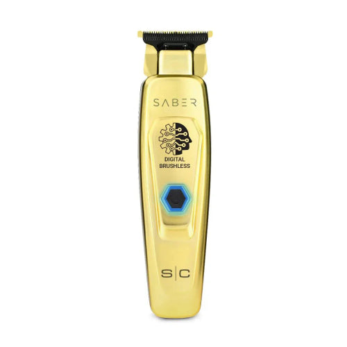 StyleCraft Saber Full Metal Body Digital Brushless Motor Cordless Trimmer Gold