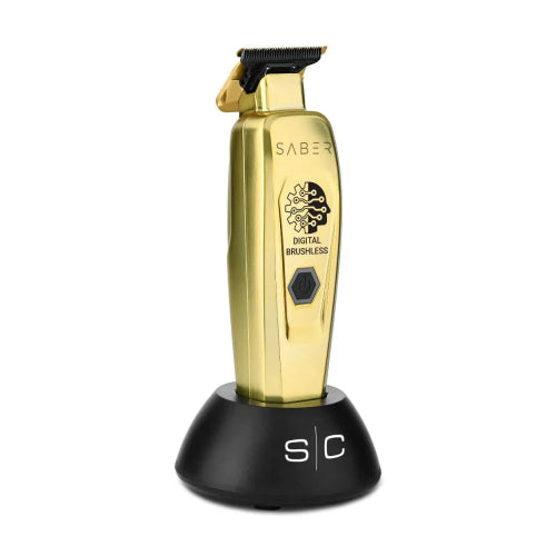 StyleCraft Saber Full Metal Body Digital Brushless Motor Cordless Trimmer Gold