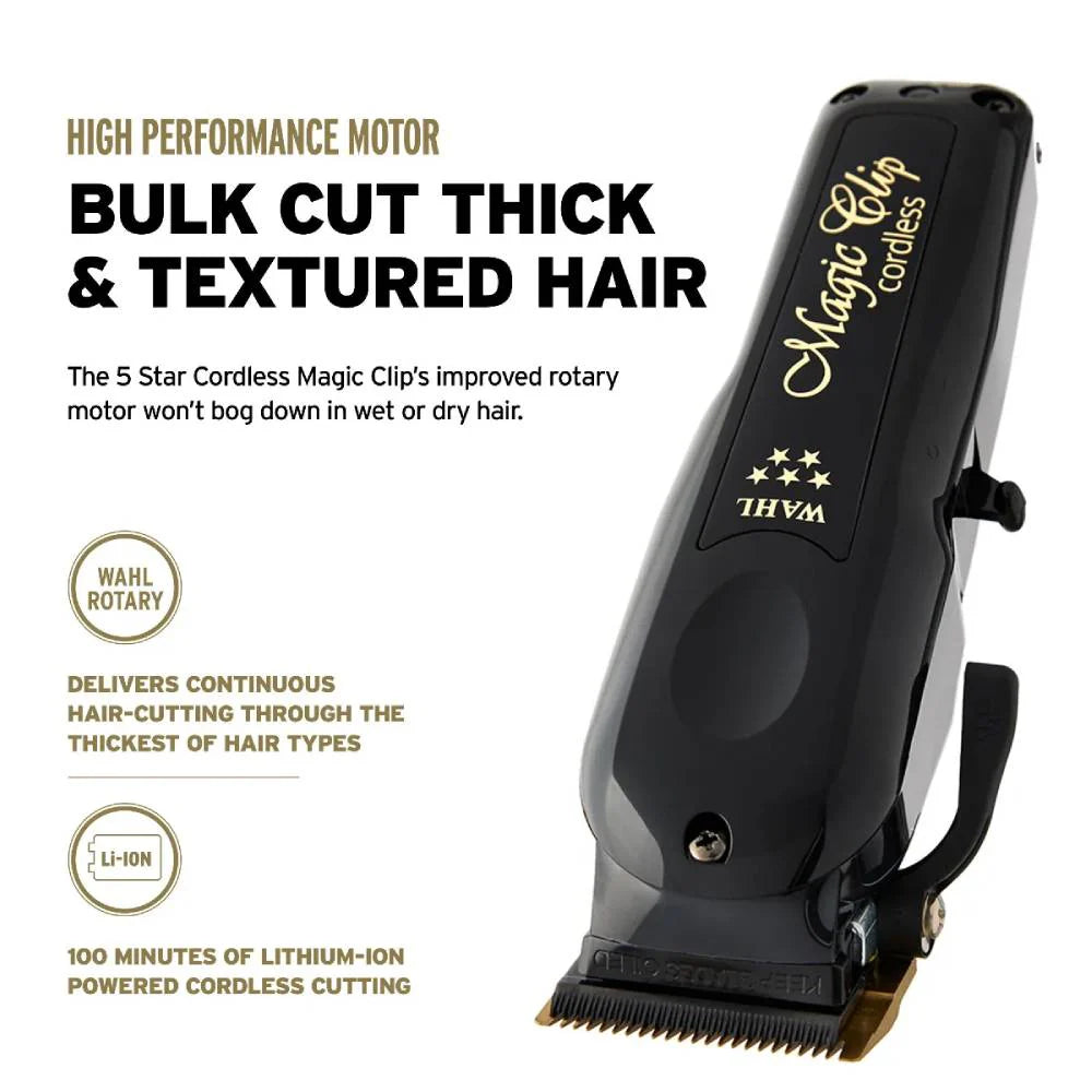 Wahl 5-Star Cordless Magic Clip Cordless Barber Combo The Ultimate Blending Clipper The Ultimate Cordless Trimmer
