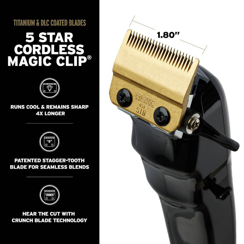 Wahl 5-Star Cordless Magic Clip Cordless Barber Combo The Ultimate Blending Clipper The Ultimate Cordless Trimmer