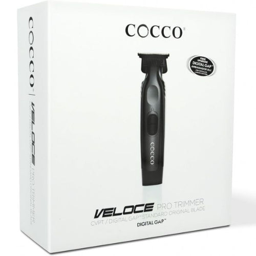 Cocco Veloce Pro Cordless Trimmer – CVPT | Digital Gap Ambassador DLC Blade + Black Charging Stand | Professional Trimmer | JCAVES USA