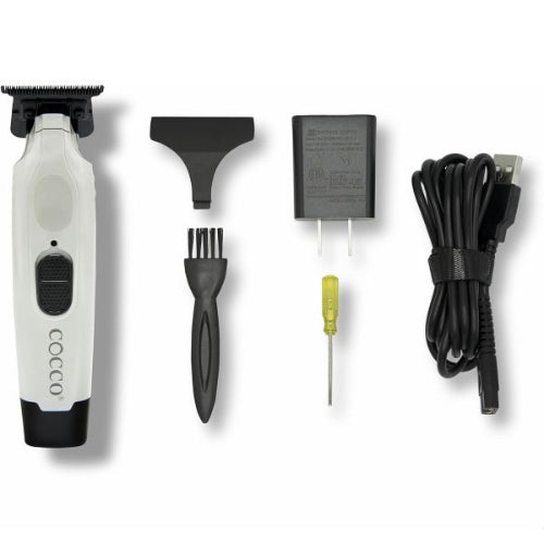 Cocco Veloce Pro Cordless Trimmer – Digital Gap Ambassador DLC Blade + Black Charging Stand | Professional Trimmer | JCAVES USA