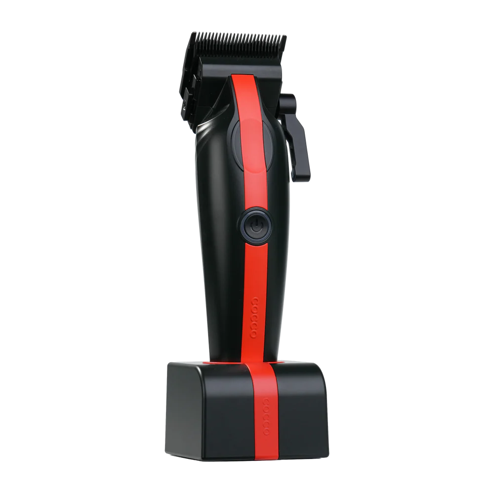 COCCO® Veloce Lite Clipper Black/Red Stripe | Professional Cordless Hair Clipper