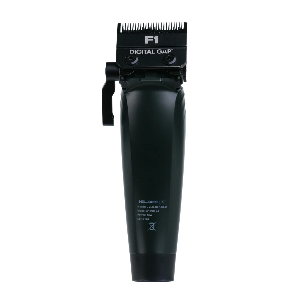 COCCO® Veloce Lite Clipper Black/Red Stripe | Professional Cordless Hair Clipper