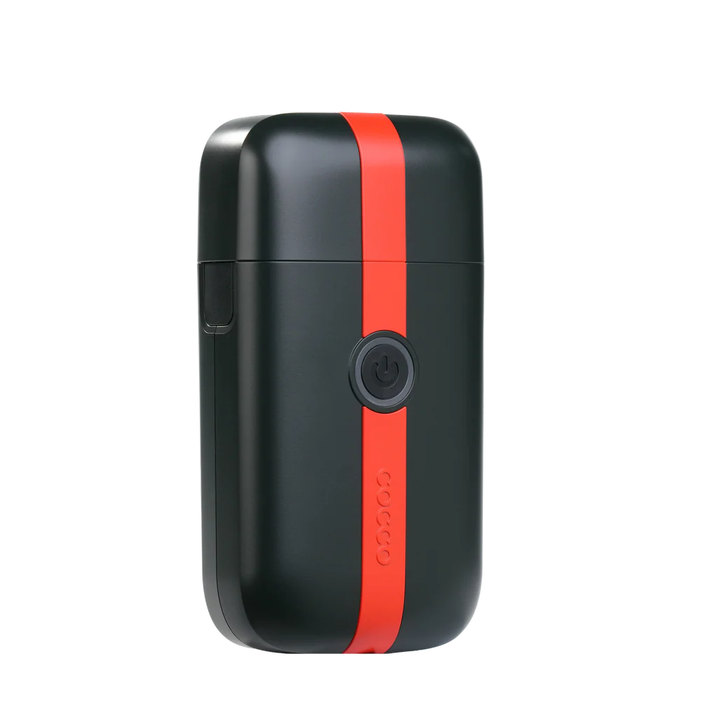 COCCO® Veloce Lite Shaver Black/Red Stripe | Professional Dual Foil Shaver