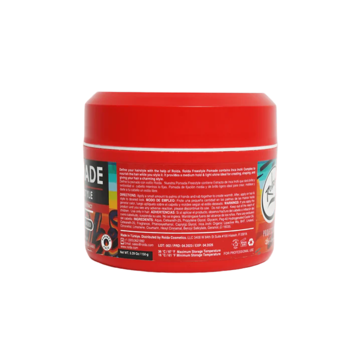 Rolda - Freestyle Hair Pomade | Water Based Formula, Medium Hold, Medium Shine, Washes Out Easily, All Day Hold, Flake-free