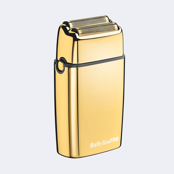 BaBylissPRO FOILFX02 Cord/Cordless Metal Double-Foil Shaver – Gold, Professional Grooming Tool | JCAVES USA