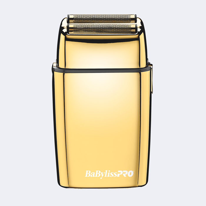 BaBylissPRO FOILFX02 Cord/Cordless Metal Double-Foil Shaver – Gold, Professional Grooming Tool | JCAVES USA