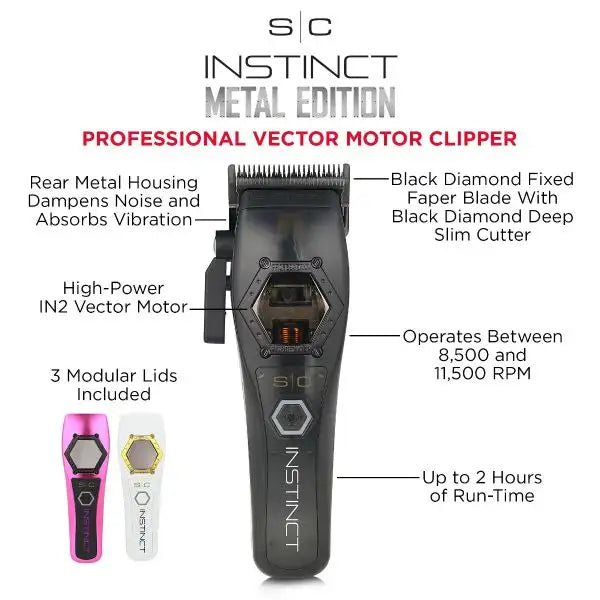 Instinct Metal Clipper - Professional Cordless Hair Clipper with IN2 Vector Motor