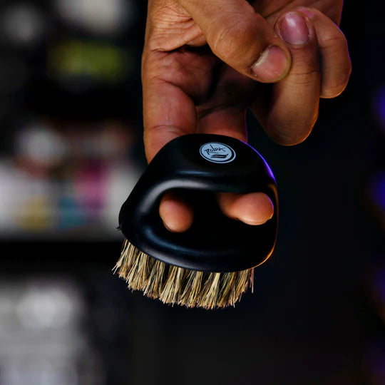 Rolda - Knuckle Boar Bristle Beard Brush | Ergonomic Knuckle Brush, Boar Bristles, Fade & Beard Brush, Remove Excess Hair