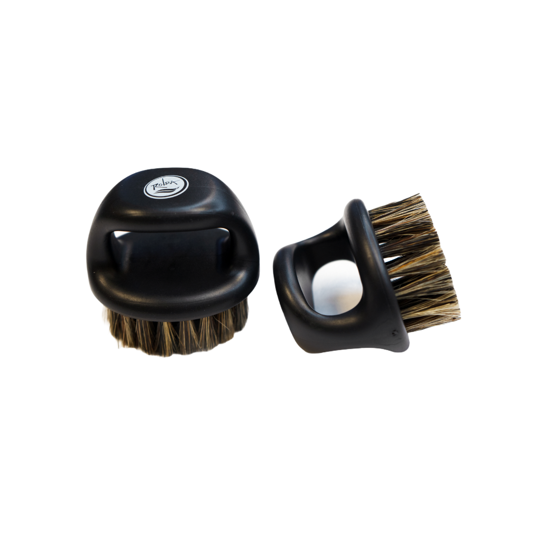 Rolda - Knuckle Boar Bristle Beard Brush | Ergonomic Knuckle Brush, Boar Bristles, Fade & Beard Brush, Remove Excess Hair