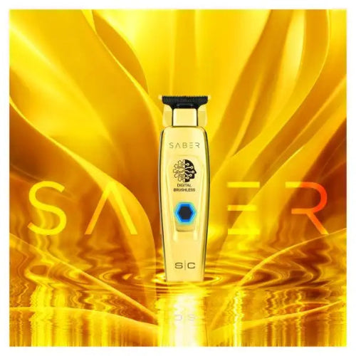 StyleCraft Saber Full Metal Body Digital Brushless Motor Cordless Trimmer Gold