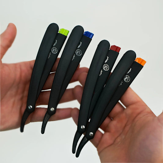Rolda - Matte Barber Straight Razor Blade Holder | Dual Fold, Lightweight