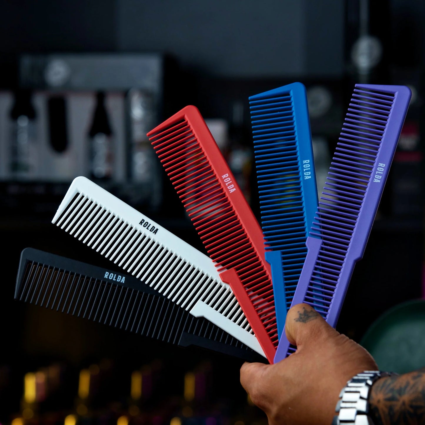 Rolda - Men's Carbon-Fiber Hair Cutting Comb | Carbon Fiber Comb, Light Weight, 8-inch