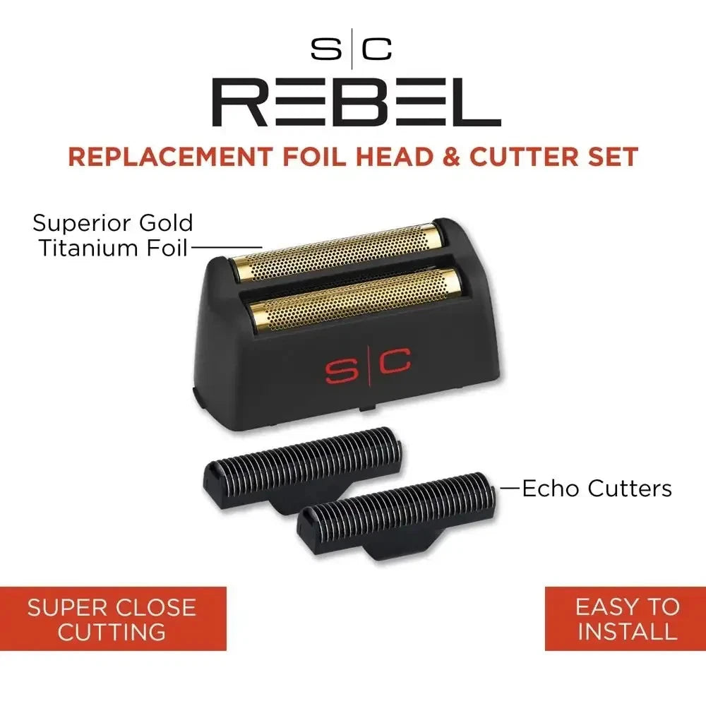 Stylecraft Rebel Shaver Replacement Gold Foil Head and Cutter Set | SC555G