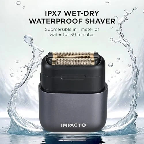 Cocco Impacto Micro Wet-to-Dry Foil Shaver – Grey | Professional Cordless Shaver for Hair & Beard | JCAVES USA