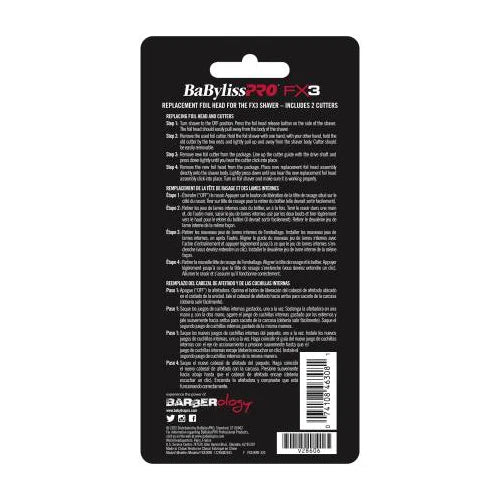 BaBylissPRO FX3 Replacement Foil Head with 2 Cutters