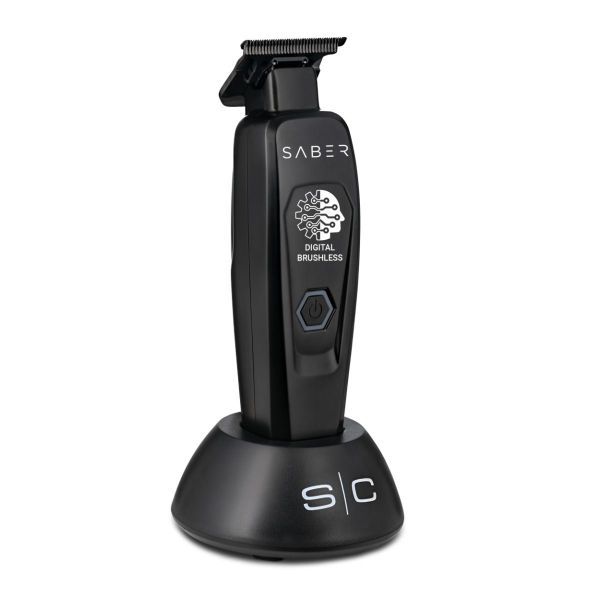 StyleCraft Saber Full Metal Body Digital Brushless Motor Cordless Trimmer Black