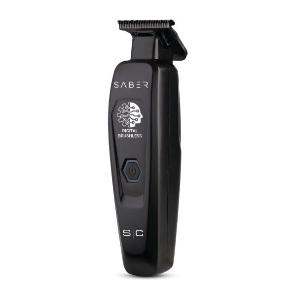 StyleCraft Saber Full Metal Body Digital Brushless Motor Cordless Trimmer Black