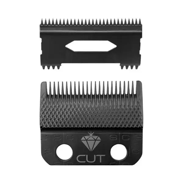 S/C Skip to the beginning of the images gallery Replacement Diamond Cut Fixed Fade Hair Clipper Blade with Shallow Tooth 2.0 Moving Cutter Set