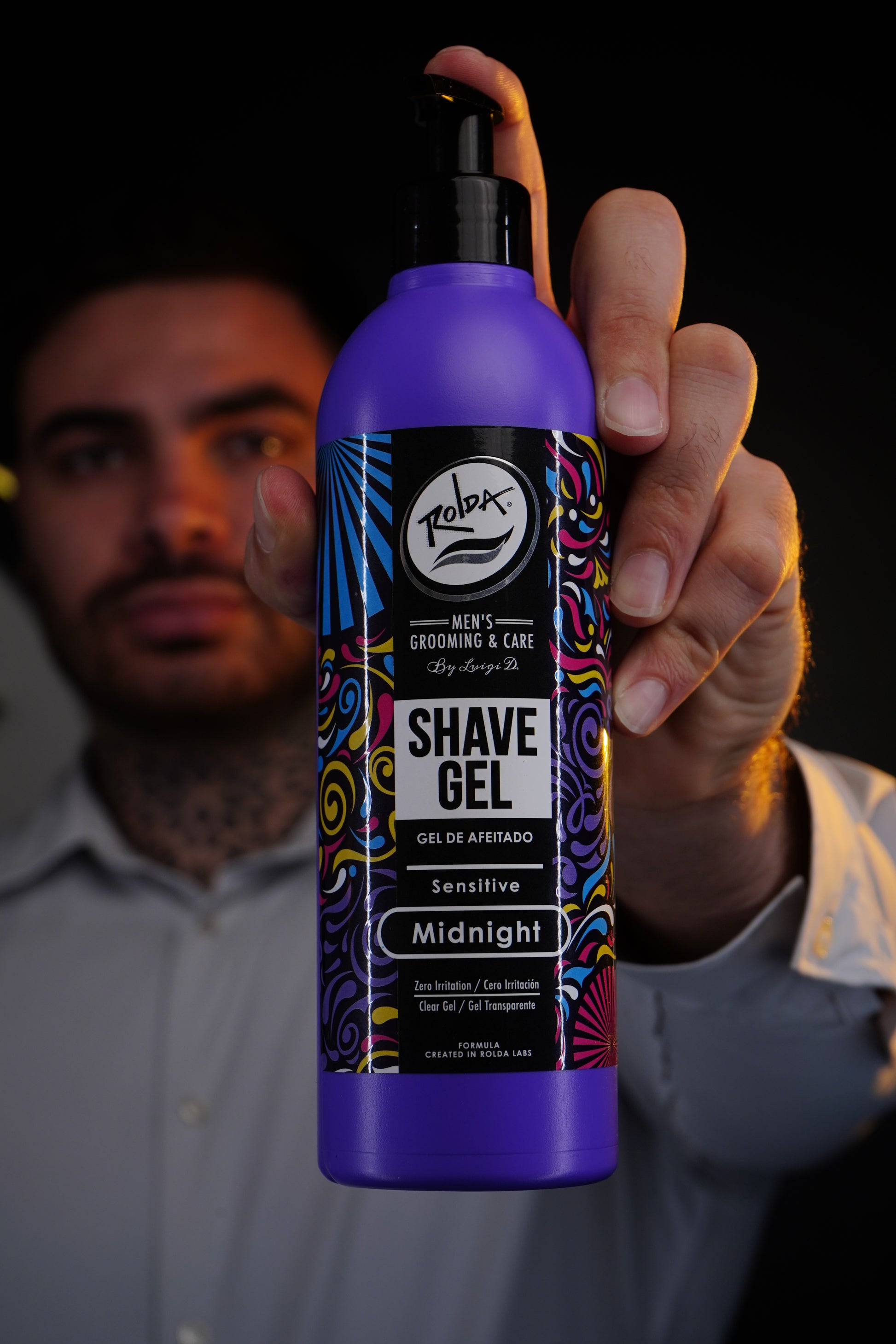 Rolda Midnight Ginseng Shaving Gel – No Bump, Anti-Aging, Smooth Shave for Sensitive Skin