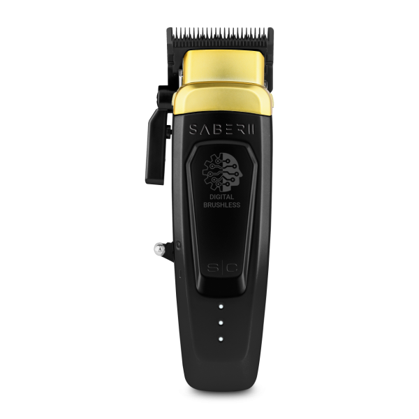 Stylecraft Pro SABER II Professional Metal Clipper with Digital Brushless EON Motor - Black #SC617B (Dual Voltage)