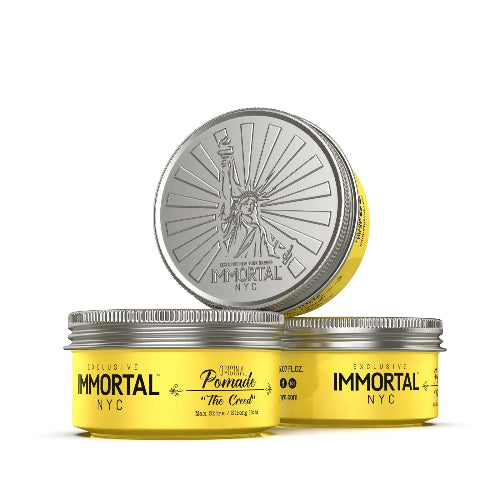 Immortal NYC Original Pomade "The Creed" | Strong Hold & Shiny Finish Hair Styling | JCAVES USA