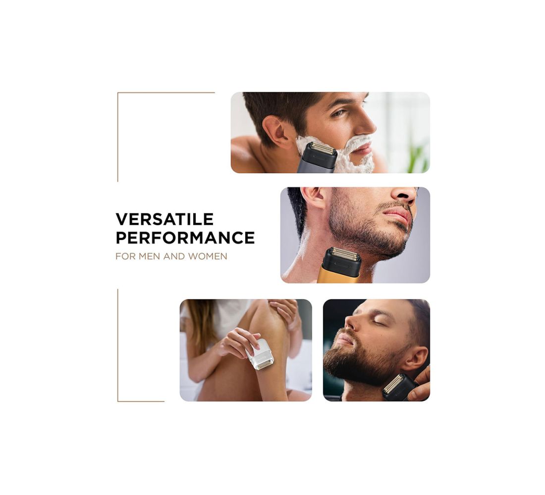 Cocco Impacto Micro Wet-to-Dry Foil Shaver – White | Professional Cordless Hair & Beard Shaver | JCAVES USA